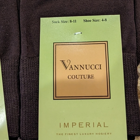 NWT Vannucci Couture Brown Imperial Cotton Dress socks 3 pairs -shoe size 4-8 - Picture 10 of 11